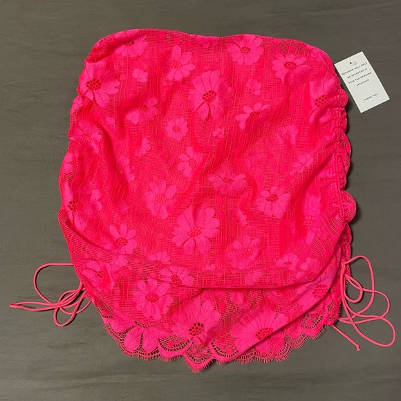 Sold ❤️NWT For Love & Lemons Avalon Neon Pink Mini Skirt - Picture 3 of 7